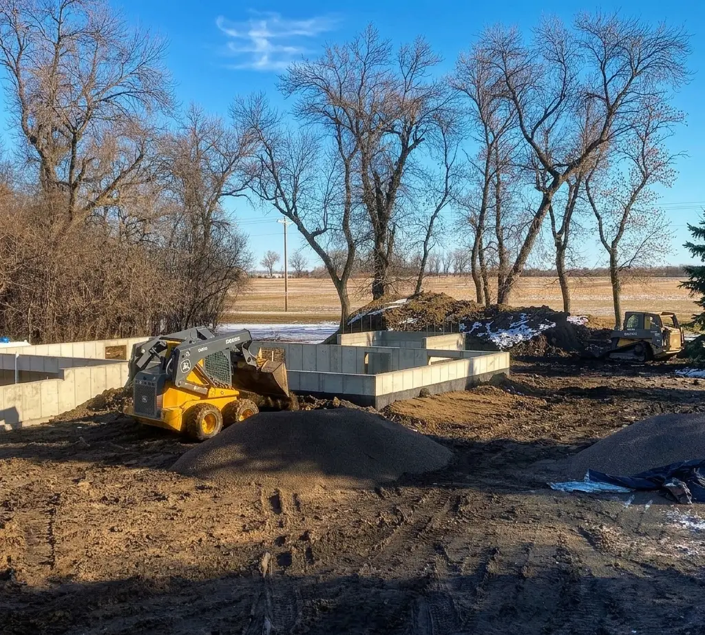Dirt Work Grading project equipment in Dell Rapids SD